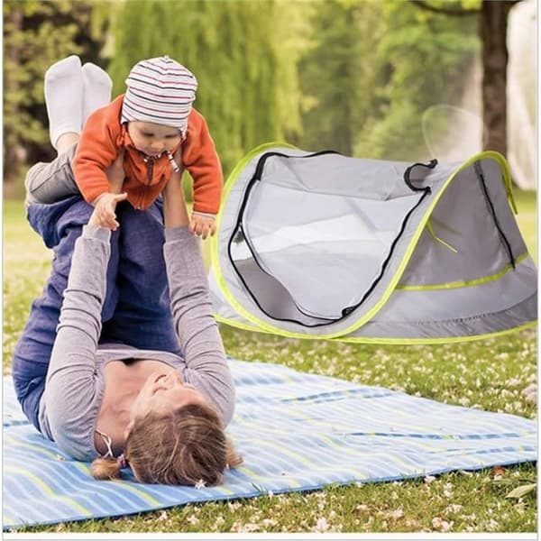 CONFO® Anti-ultraviolett Anti-ultraviolett hopfällbart babymyggtält Mobilt Beach Barnsäng Solskydd