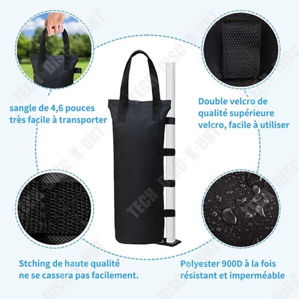 TD® 4 delar tältfixerande sandsäckar gjorda av 600D Oxford tyg 50x15cm tältfixering Vattentät sandsäckar viktpåse