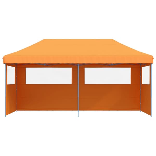 Pop-Up hopfällbart partytält med 3 sidoväggar ORANGE