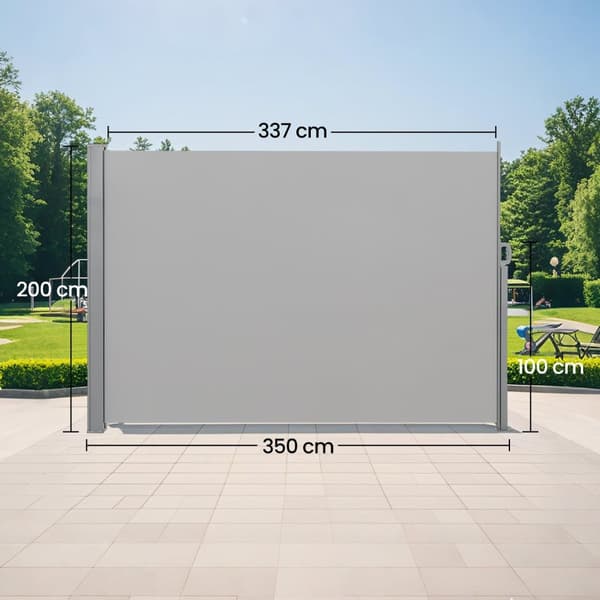 Sidans tak - rostbeständig, med stålkassett, utdragbar design