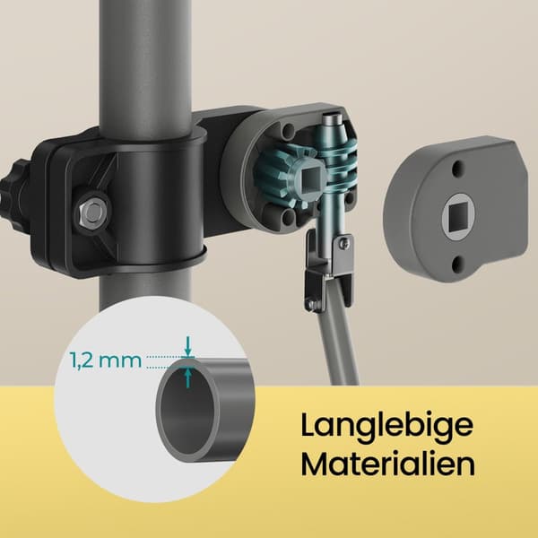 Klämt tak - höjd -justerbar balkongtak, lätt att montera