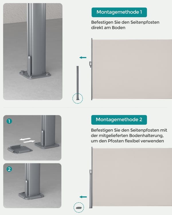 Sidans tak - för integritet och solskydd