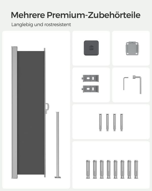 Side baldakin - have - grå