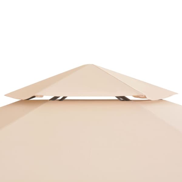 Paviljong hexagonal 323x265 cm beige