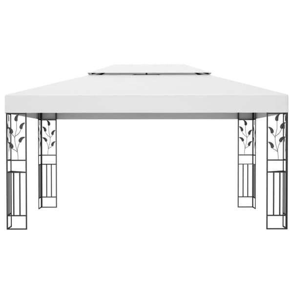 Paviljong med dubbeltak 3x4 m vit