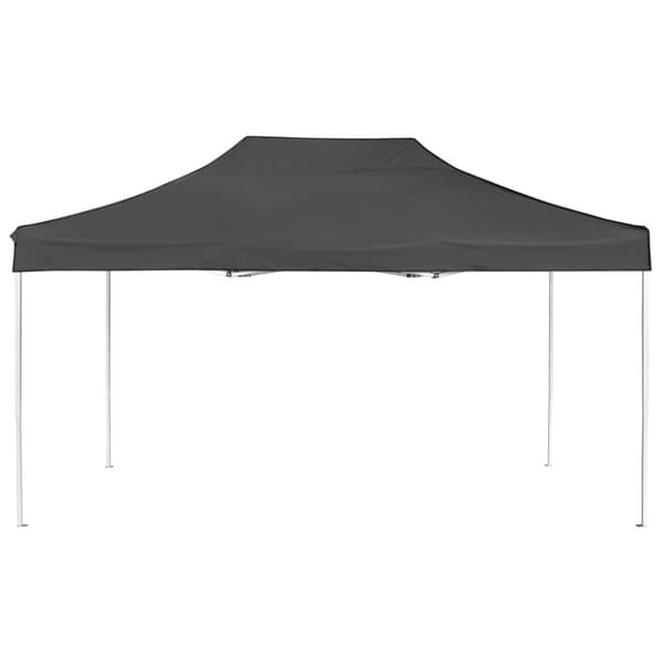 Hopfällbart partytält aluminium 4,5x3 m antracit