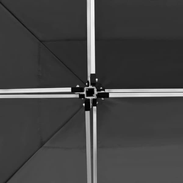 Hopfällbart partytält med väggar aluminium 4,5x3 m antracit
