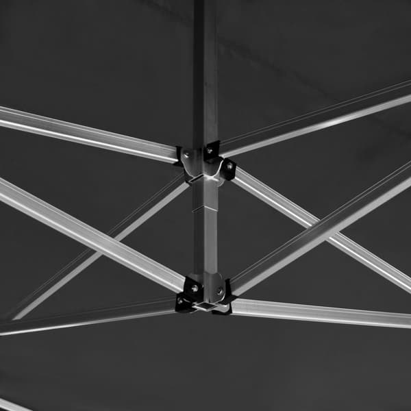 Hopfällbart partytält med väggar aluminium 4,5x3 m antracit