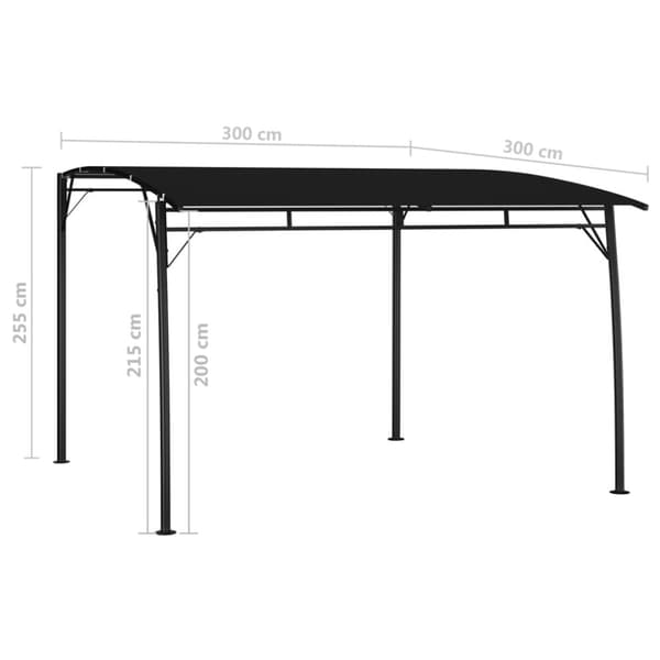 Paviljong 3x3x2,55 m antracit