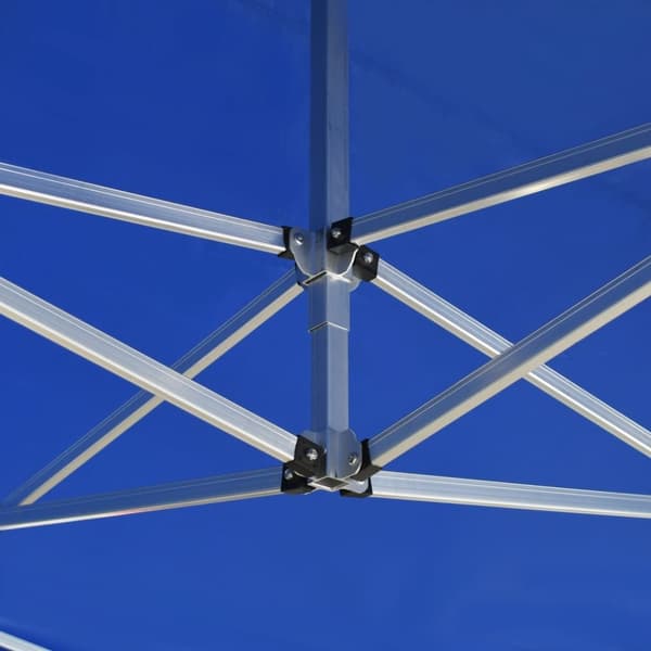 Hopfällbart partytält aluminium 4,5x3 m blå