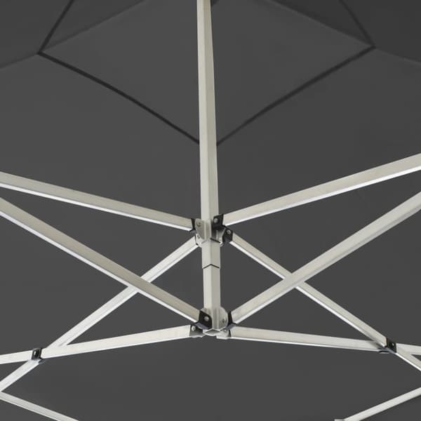 Hopfällbart partytält aluminium 3x3 m antracit