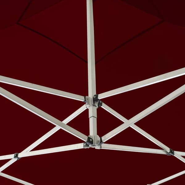 Hopfällbart partytält aluminium 3x3 m vinröd
