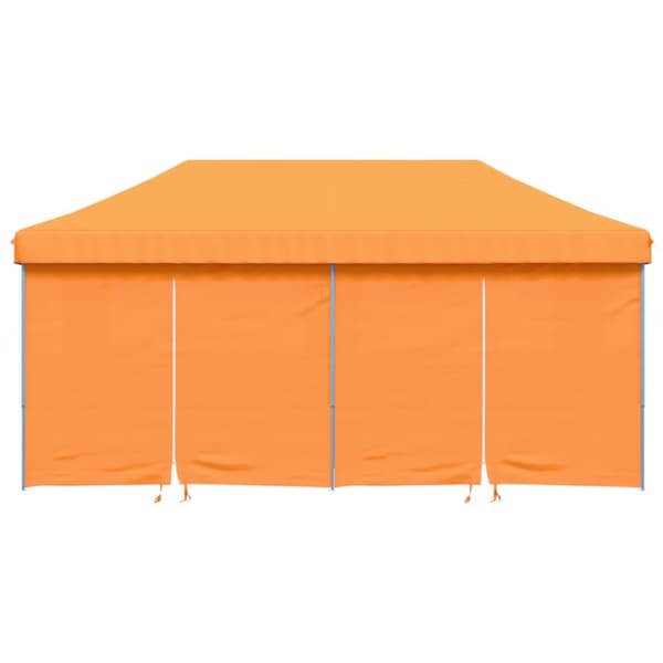 Pop-Up hopfällbart partytält med 4 sidoväggar ORANGE