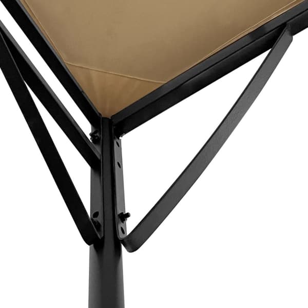 Paviljong taupe 4x3 m 180 g/m² tyg och stål