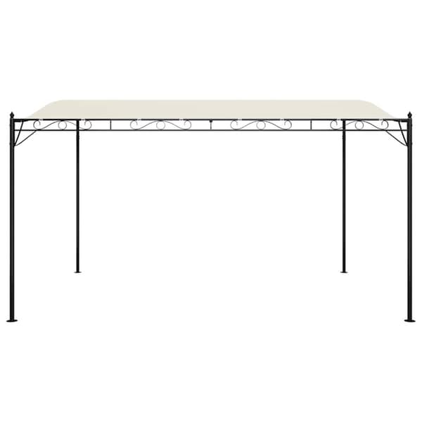 Paviljong gräddvit 4x3 m 180 g/m² tyg och stål