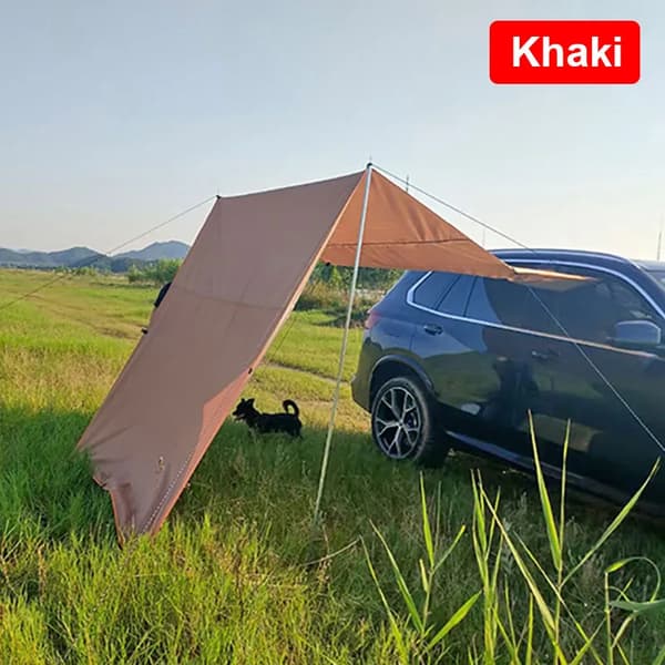 Udendørs Camping Telt, Vandtæt, Rummeligt til Over 8 Personer,Khaki, 440X200CM
