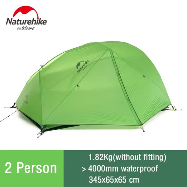 Camping telt, letvægts, vandtæt,Grøn - 3 sæsoner