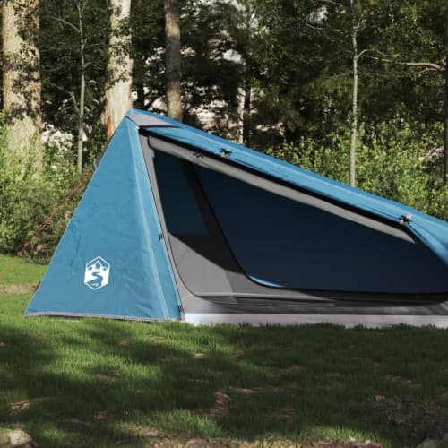 Campingtält tunnel 1 person blå vattentätt
