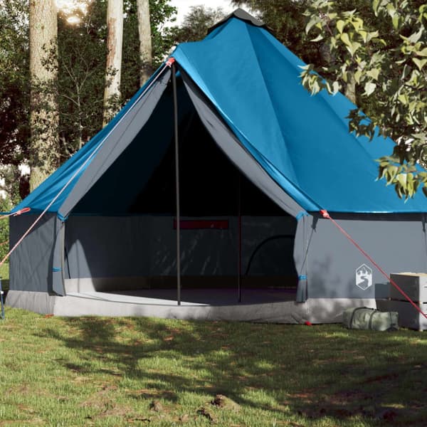Familjetält tipi 10 personer blå vattentätt