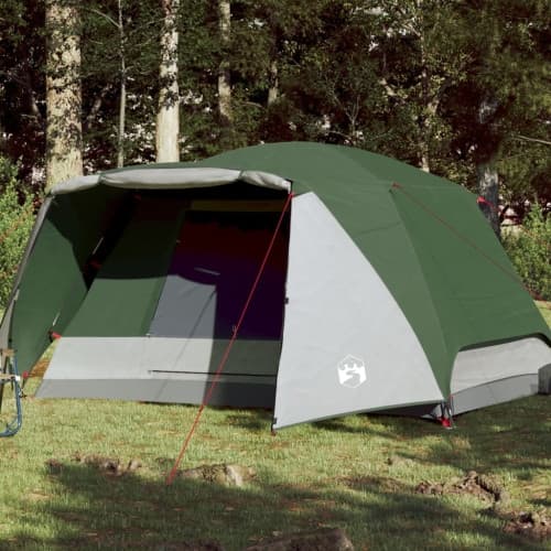 Campingtält med veranda 4 personer grön vattentätt