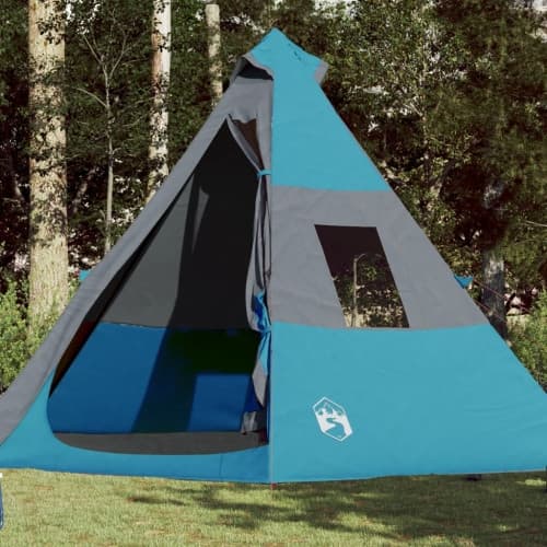 Tipi-tält 7 personer blå vattentätt
