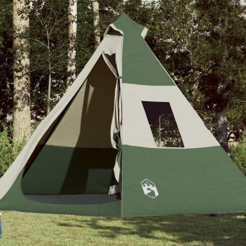 Tipi-tält 7 personer grön vattentätt