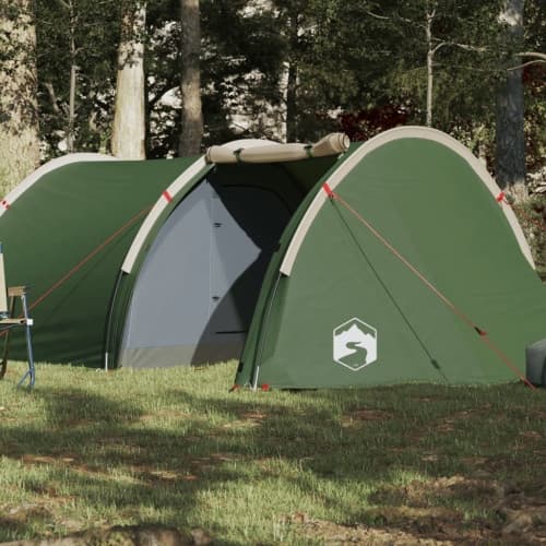 Campingtält tunnel 4 personer grön vattentätt