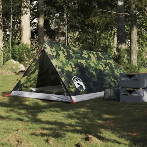 Campingtält 2 personer kamouflage vattentätt