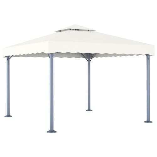 Paviljong 300x300 cm gräddvit aluminium