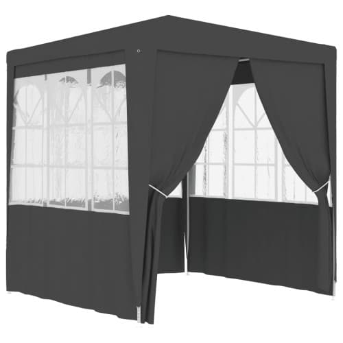 Professionellt partytält med väggar 2,5x2,5 m antracit 90 g/m²