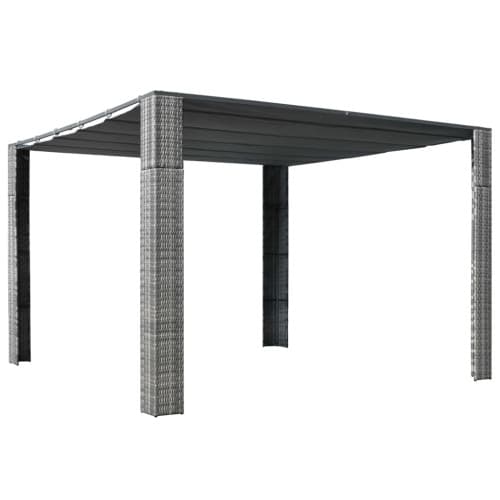 Paviljong med tak konstrotting 300x300x200 cm grå och antracit