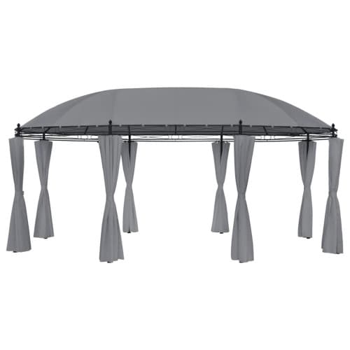 Paviljong med draperier 520x349x255 cm antracit
