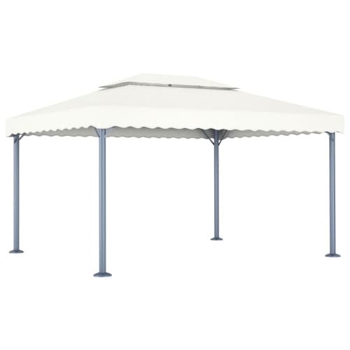 Paviljong 400x300 cm gräddvit aluminium