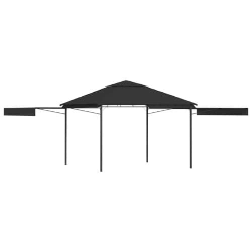 Paviljong med förlängda tak 3x3x2,75 m antracit 180 g/m²