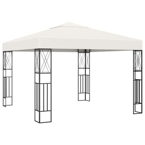 Paviljong 3x3 m gräddvit tyg