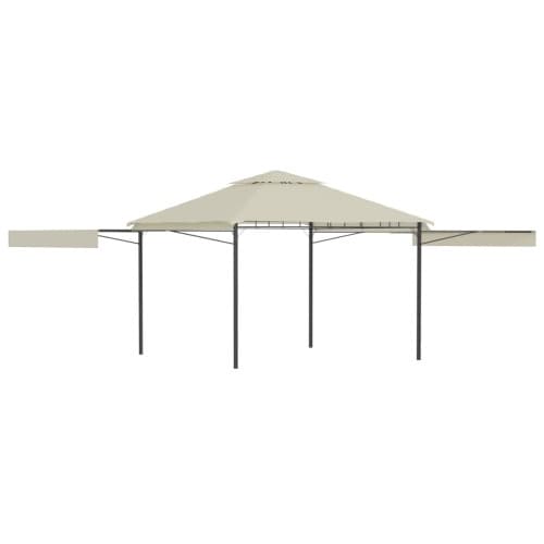 Paviljong med förlängda tak 3x3x2,75 m gräddvit 180 g/m²