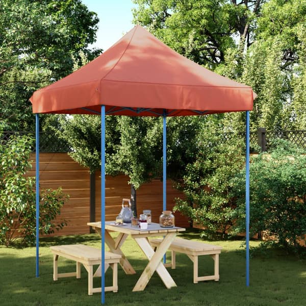 Pop-Up hopfällbart partytält 200x200x306 cm terrakotta