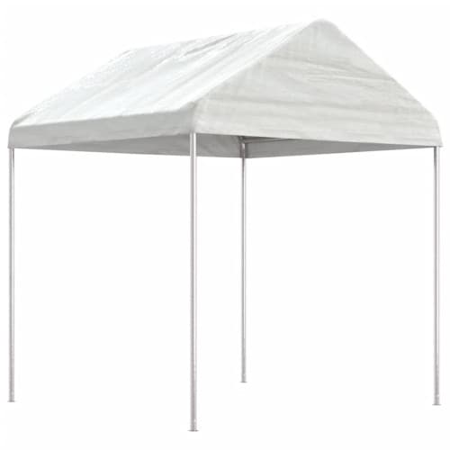 Paviljong med tak vit 2,28x2,23x2,69 m polyeten