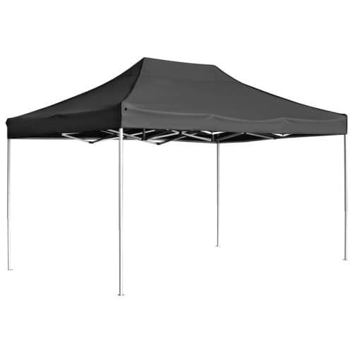 Hopfällbart partytält aluminium 4,5x3 m antracit