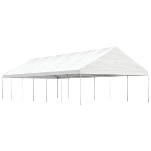 Paviljong med tak vit 13,38x5,88x3,75 m polyeten