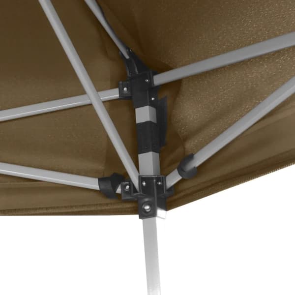 Pop-Up tält sexkantigt med sidoväggar 3,6x3,1 m taupe 220g/m²