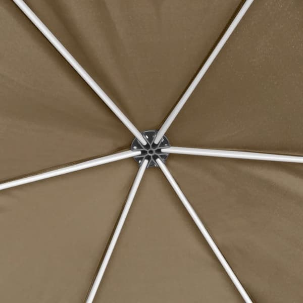 Pop-Up tält sexkantigt med sidoväggar 3,6x3,1 m taupe 220g/m²