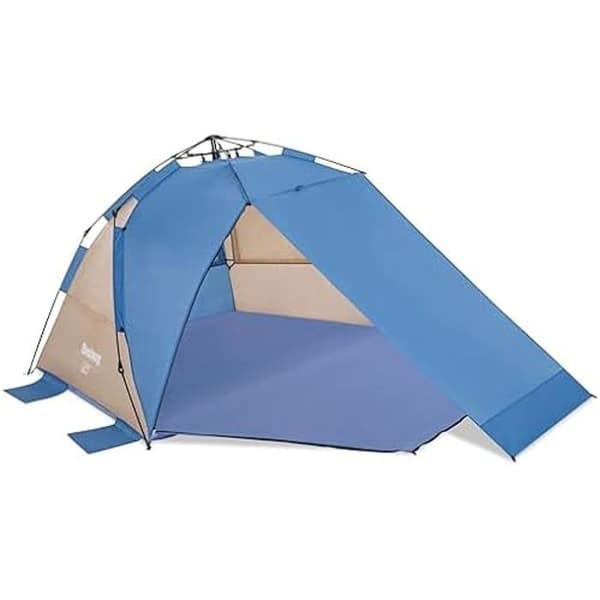 Tält - BESTWAY - Stranddome - 4 personer - Installationssystem SwiftClick - 234x240x125 cm - Blå/Beige Beige, Blå