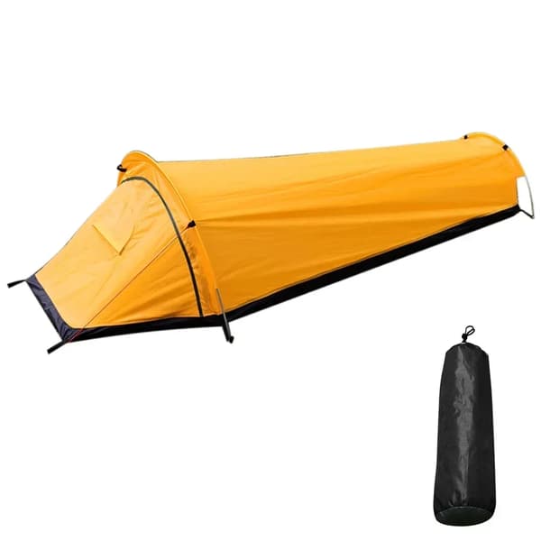 Letvægts Backpacking Telt, Vejrbestandigt, Nem Opsætning,Gul