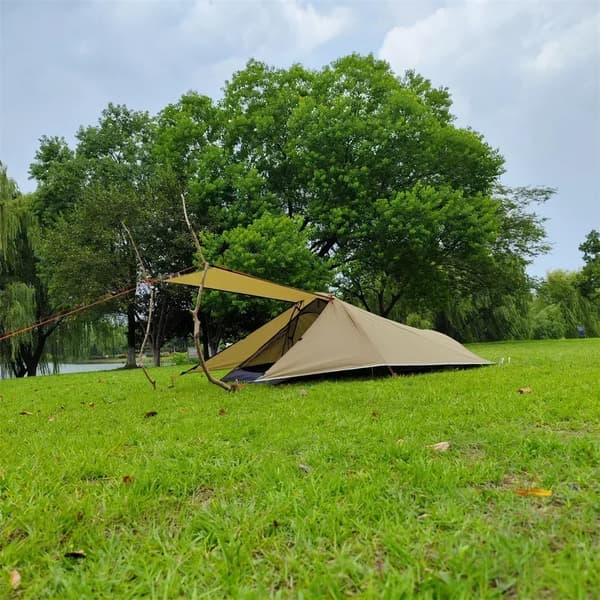 Ultralight Camping Telt, Vandtætte Materialer, Nem Opsætning,Jordbrun