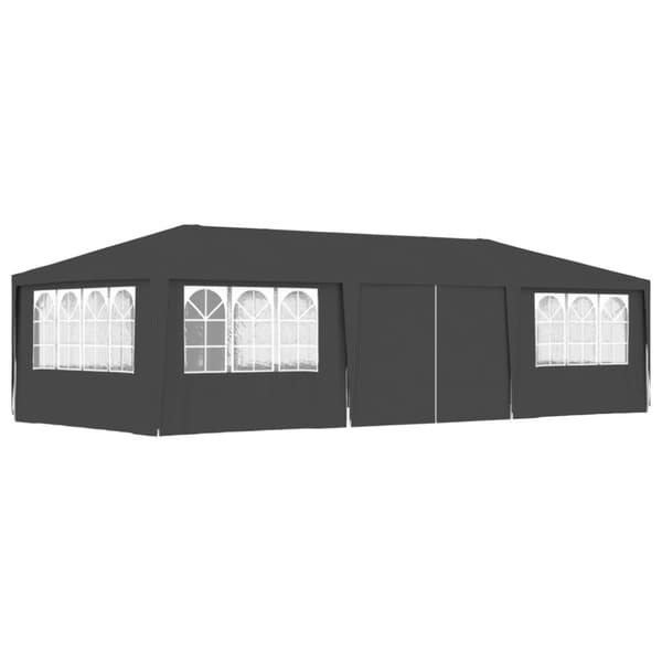 Professionellt partytält med väggar 4x9 m antracit 90 g/m²