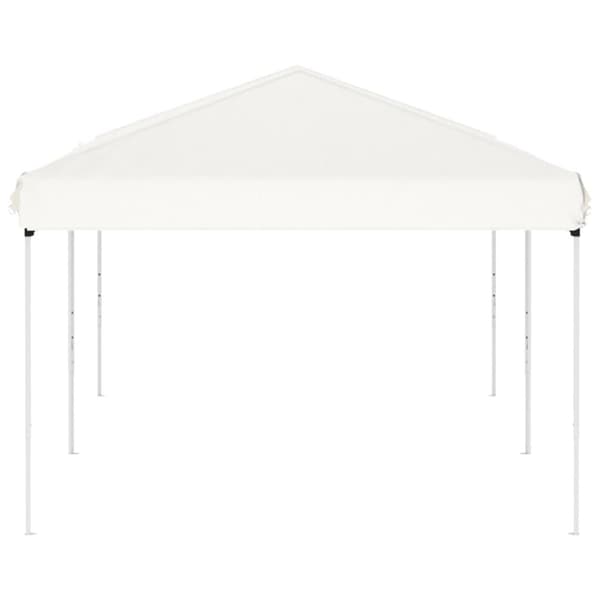Hopfällbart partytält vit 3x6 m