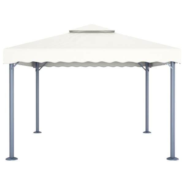 Paviljong 400x300 cm gräddvit aluminium
