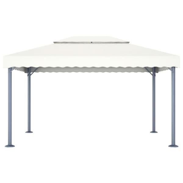 Paviljong 400x300 cm gräddvit aluminium