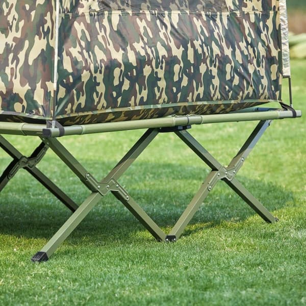 Udendørs Telt Seng, OGS32-L-TN, 193x145x188 cm, Tan